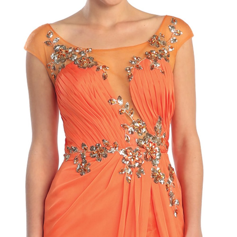 Illusion Sweetheart A-Line Prom Dress GSGL1088 - Picture 3 of 6